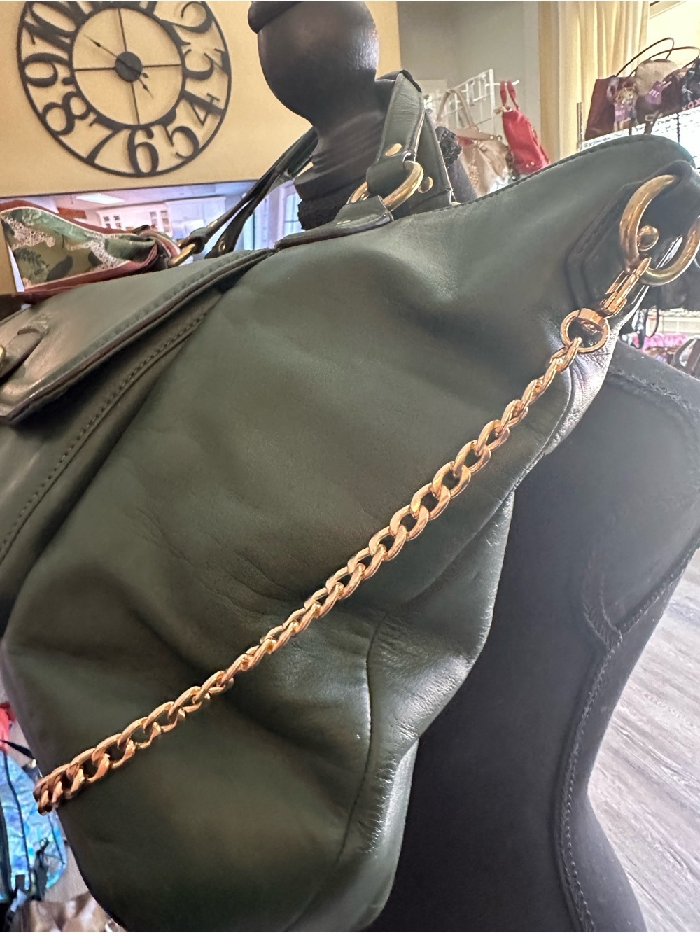 Coach Dark Emerald Forest Green Campbell Carryall - Picture 10 of 16